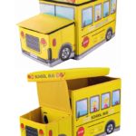 SCHOOL BUS - TOY CHEST FOR KIDS (CANVAS)