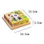 Jungle Animals - Cubical Wooden Puzzle