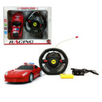 Rc Police Car With Steering Wheel - Red