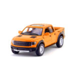 F-150 Rapto Pickup Truck 1:32 Scaled Model Metal Pull Back Die Cast - Orange