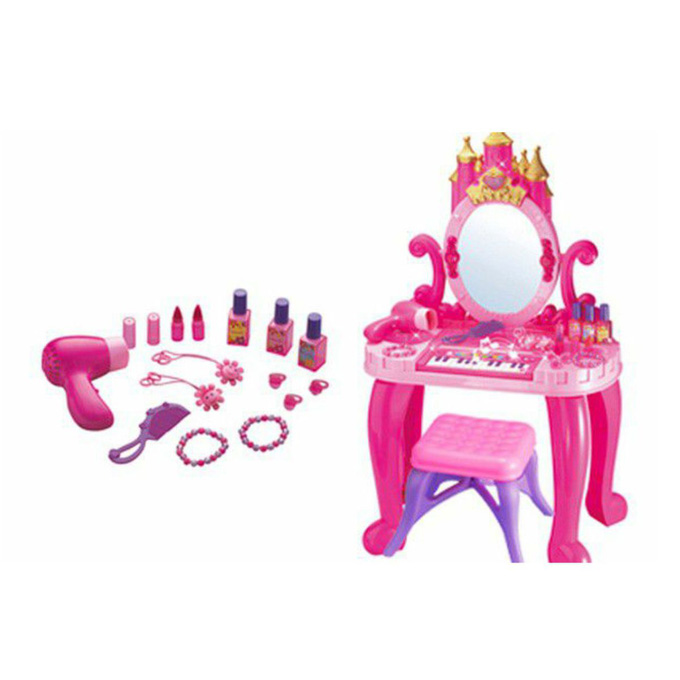 Girls Vanity 2 In 1 Piano Dressing, Vanity Table Accessories For Little Girl