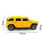Hummer Scaled Model Metal Pull Back Die Cast with Light & Sound - Yellow