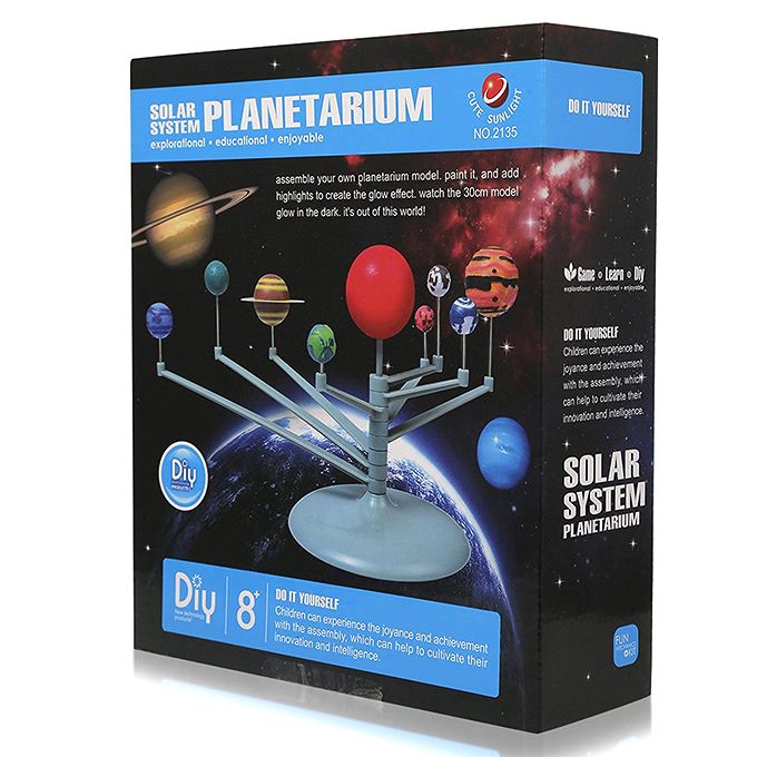 Glow-in-the-Dark Solar System Planetarium Model – DIY Build Your Own Educational Toy Gift Set