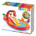 Intex - Happy Dino Play Center Paddle Pool for Kids With Toys (8.5 ft long) - 57160