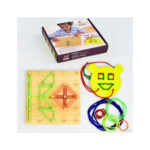 Creative Shapes Lacing Wooden Geo Board Montessori – Educational Toy