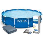 Intex - Round Metal Frame Swimming Pool – 12 ft - 28210