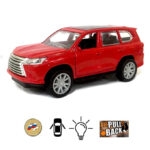 Lexus Land Cruiser Prado – Lexus lx 570 Toy Car Pull Back and Die cast – Light and music – Assorted Color