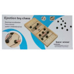 Pucket Wooden Elastic Foosball Hockey Puck Table Carrom Game - 2 Players