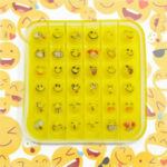 Push Pop Bubble Fidget Spinner Pop It Silicone Toy - 5 inches - Smiley Emoji Square