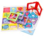 Magnetic Sheet Creativity Shapes Puzzle Building Plastic Blocks - 30 pcs