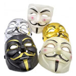 Iconic V for Vendetta Mask / Anonymous / Guy Fawkes Mask - Silver