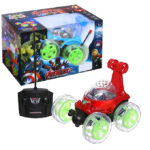 Avengers 360 Degrees Rotating Front Axle Spinning Wheels Avengers Stunt Car with Colorful 3D Lights & Music (Color and Design May Vary)