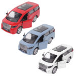 Toyota Alphard V6 Diecast Scale Model 1:43 Openable Doors Die-cast Vehicle Series High Simulation Pull Back Die Cast Toy Car With Music & Lights Alloy Models Metal Body Rubber Tires & Plastic Parts Cars Best Toys Gift For Children Kids Diecasts Collectors