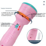 2 in 1 Projctor & Flash Light - Mini Projctor Torch Kids - Flashlight Story book Educational Light-up Toys - Sleep Light Preschool Fairy Tale Projection Lamp gift