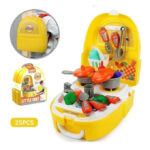 Little Chef Cooking Backpack for Kids - 25 Pieces Set - Kitchen Play House