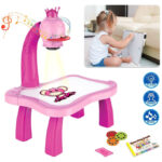 Hello Kitty Children Projection Drawing Board LED Projector Drawing Table Toys For Kids - 24 Pattern