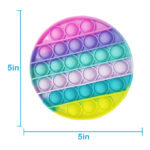 Push Pop Bubble Fidget Spinner Pop It Silicone Toy - 5 inches - New Rainbow Circle