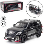XLG Nissan Patrol Die Cast Model Car 1:24 Scale - Lights & Music - Black