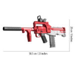 Groza Electric Automatic Assault Riffle Shooting Toy Gun With Soft Darts Toys For Boys No.1220 - Assorted Multi Color