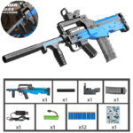 Groza Electric Automatic Assault Riffle Shooting Toy Gun With Soft Darts Toys For Boys No.1220 - Assorted Multi Color