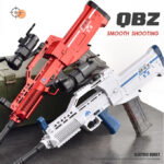 QBZ Electric Automatic Assault Riffle Shooting Toy Gun With Soft Darts Toys For Boys No.1219 - Assorted Multi Color