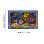 Paw Patrol Cute Pet Dog Special Rescue Mission Toy Pretend Play Set for Kids 6 Pull Back Cars With Tower