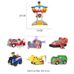 Paw Patrol Cute Pet Dog Special Rescue Mission Toy Pretend Play Set for Kids 6 Pull Back Cars With Tower