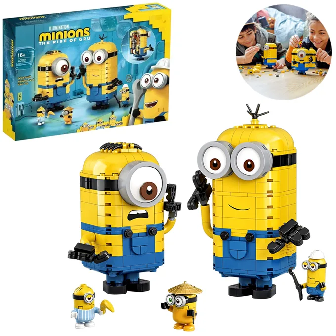 Gru's Brick Built Minions Lair Building Blocks Set 876