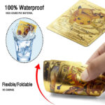 55pcs Pokemon Gold Foil Cards Anime Cartoon Pokemon English Version Tcg Card For Fans Collection