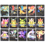 55 Pcs Pokemon Black Gold Foil Cards Anime Cartoon Pokemon English Version Tcg Card For Fans Collection