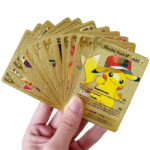 10 Pcs Pokemon Gold Foil Cards Pack Anime Cartoon Pokemon English Version Tcg Card For Fans Collection