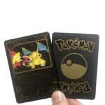 10 Pcs Pokemon Black Gold Foil Cards Pack Anime Cartoon Pokemon English Version Tcg Card For Fans Collection