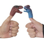 Finger Puppet - Jurassic World Dinosaur - 5 Fingers - Multi Color