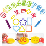 Plasticine Magical Numbers & Shapes Intelligent Play Dough 23 PCS Clay Molds for Kids With 8 Cans Pots