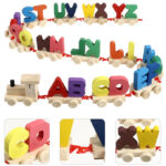 ABC Wooden English Alphabet Letter Train For Kids - Wooden Playset For Kids - Toys For Boys