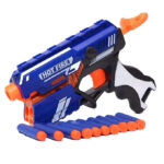 Blaze Storm Manual Pull Nerf Soft Darts Pistol With 10 Pcs Soft Darts - Toys For Boys - 7036