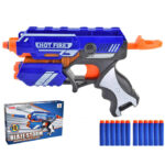 Blaze Storm Manual Pull Nerf Soft Darts Pistol With 10 Pcs Soft Darts - Toys For Boys - 7036