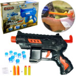 3 in 1 Mini Shooting Toy Gun Water Bullets & Nerf Darts Toys For Boys