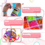 Loom Rubber Bands Bracelet Kit With Premium Quality Accessories - 6 Unique Bright Color Bands, Refill Kit for Girls & Boys