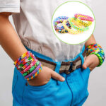 Loom Rubber Bands Bracelet Kit With Premium Quality Accessories - 6 Unique Bright Color Bands, Refill Kit for Girls & Boys