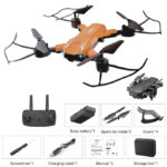 Remote Control 4-axis Structure Drone LED lighting - GPS Headless mode - Without Camera - Orange