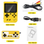 SUP Game Box Plus Rechargeable Battery Portable Game Console Support TV Connection & 2 Players Toy for Kids - 2 inches Display - Size Approx. 5 Inches - Yellow