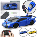 Remote Control Lamborghini Wall Climber Rechargeable Stunt Car With Front Lights - Size Approx. 7 inch - Assorted Color