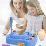 Educational DIY Craft Pottery Wheel Toy Workshop Electric Battery Operated Clay With Charger for kids