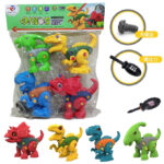 Dinos Assembly Series - 4 Pcs Dinosaur Assemble Play With Plastic Screw Driver