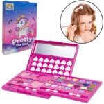 Girl Beauty Makeup Compact Set with Brushes - Eyeshadow Palette - 28 Shades - 6 Lip Gloss - 4 Blushes Makeup Set for Kids Girls