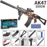 AKM Nerf Soft Darts Rechargeable Electric ToyGun 103 cm - Assorted Design