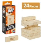 Classic Jenga Mini Wooden Stacking Tower 24 Pieces Board Game for Kids & Adults