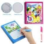Reusable Magic Water Coloring Book Drawing Book With Pen for Kid's Early Learning - Princess