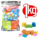 Kinetic Sand 1kg Pack for Kids ? Assorted Colors, Creative Play Fun
